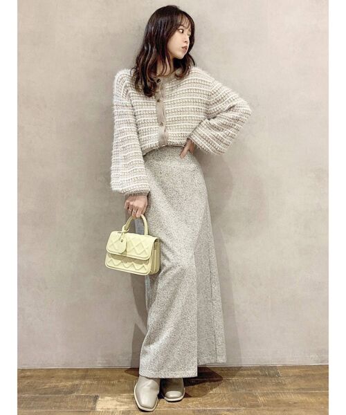 dazzlin（ダズリン）の「ツイードライクニットカーディガン（カーディガン/ボレロ・レディース・ブルー/レッド/ベージュ・FREE）」の11枚目の写真