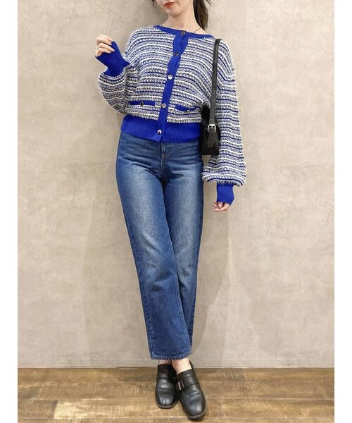 dazzlin（ダズリン）の「ツイードライクニットカーディガン（カーディガン/ボレロ・レディース・ブルー/レッド/ベージュ・FREE）」の17枚目の写真