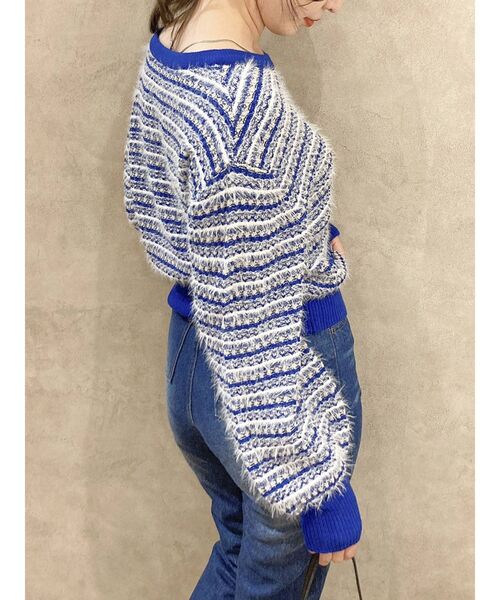 dazzlin（ダズリン）の「ツイードライクニットカーディガン（カーディガン/ボレロ・レディース・ブルー/レッド/ベージュ・FREE）」の20枚目の写真