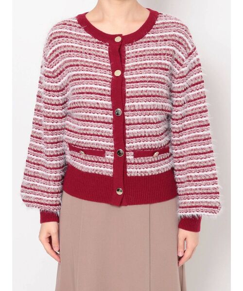 dazzlin（ダズリン）の「ツイードライクニットカーディガン（カーディガン/ボレロ・レディース・ブルー/レッド/ベージュ・FREE）」の21枚目の写真