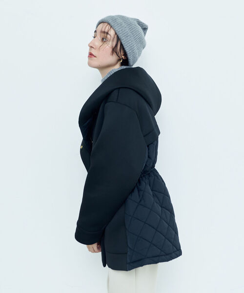 NOLLEY’S（ノーリーズ）の「◇【WEB限定】ダンボール×キルティング フードブルゾン（ブルゾン・レディース・ブラック/チャコールグレー/ベージュ・FREE）」の12枚目の写真