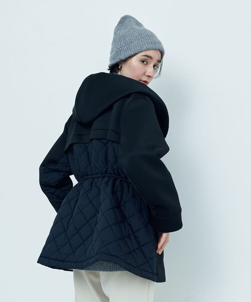 NOLLEY’S（ノーリーズ）の「◇【WEB限定】ダンボール×キルティング フードブルゾン（ブルゾン・レディース・ブラック/チャコールグレー/ベージュ・FREE）」の14枚目の写真