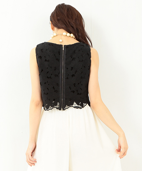 CAROLINA GLASER（カロリナ グレイサー）の「CAROLINA GLASER / レースショート トップス（その他トップス・レディース・ブラック/クリーム・ONE SIZE）」の21枚目の写真