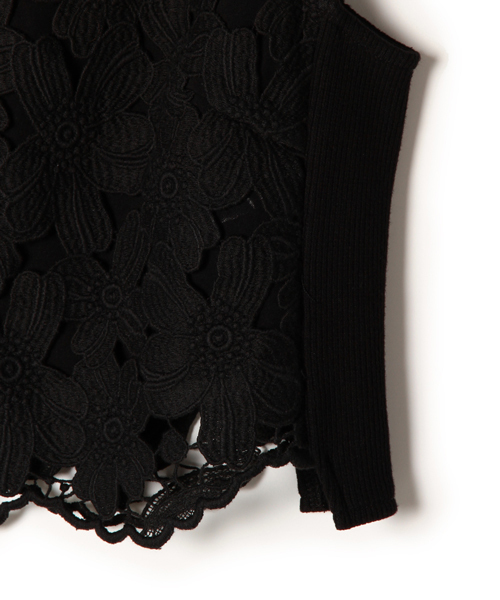 CAROLINA GLASER（カロリナ グレイサー）の「CAROLINA GLASER / レースショート トップス（その他トップス・レディース・ブラック/クリーム・ONE SIZE）」の19枚目の写真