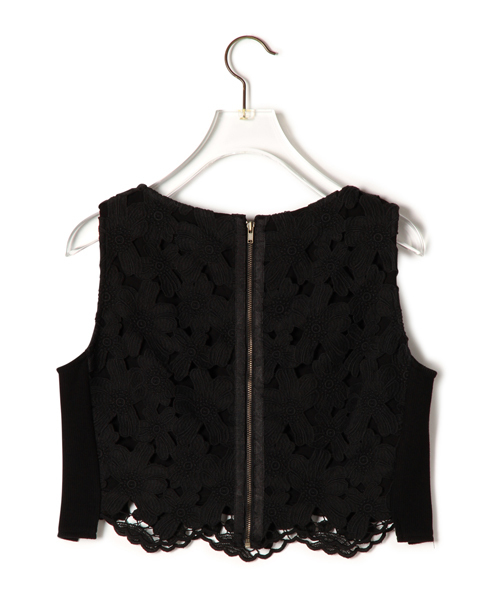 CAROLINA GLASER（カロリナ グレイサー）の「CAROLINA GLASER / レースショート トップス（その他トップス・レディース・ブラック/クリーム・ONE SIZE）」の10枚目の写真