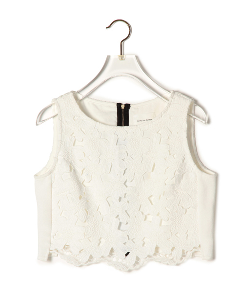CAROLINA GLASER（カロリナ グレイサー）の「CAROLINA GLASER / レースショート トップス（その他トップス・レディース・ブラック/クリーム・ONE SIZE）」の11枚目の写真