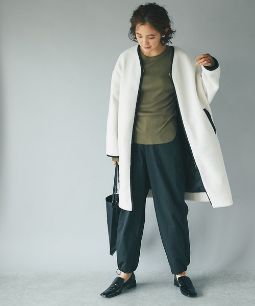 RIVE DROITE(リヴドロワ)の「多機能素材で履き心地抜群/タスランツイルベイカーパンツ(その他パンツ・レディース・ブラック/カーキ・36/38)」の8枚目の写真