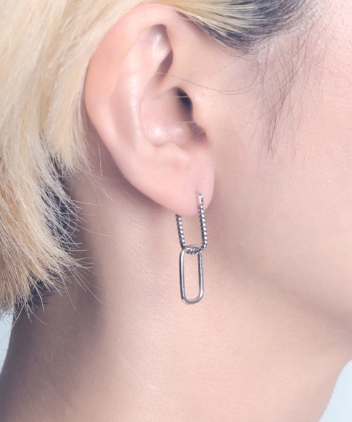 YArKA（ヤーカ）の「【YArKA/ヤーカ】double hoop earing(pierce) [figur] / ダブルフープピアス（ピアス（両耳用）・レディース・シルバー・FREE）」の7枚目の写真