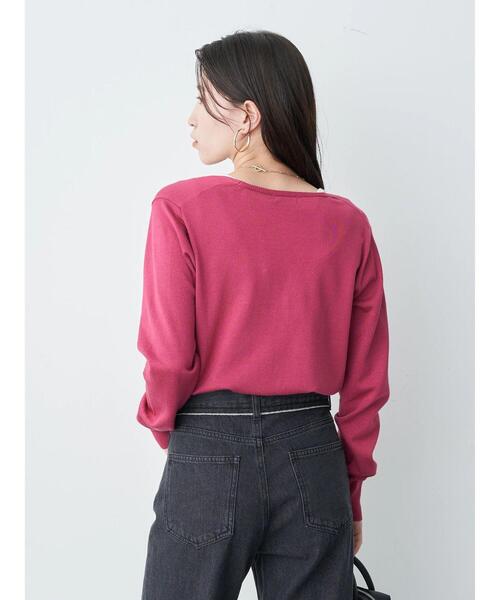 earth music&ecology(アースミュージックアンドエコロジー)の「ハイゲージ多釦カーディガン(カーディガン/ボレロ・レディース・ブラック/ブラウン/グリーン/アイボリー/ピンク系その他2・S/M)」の14枚目の写真