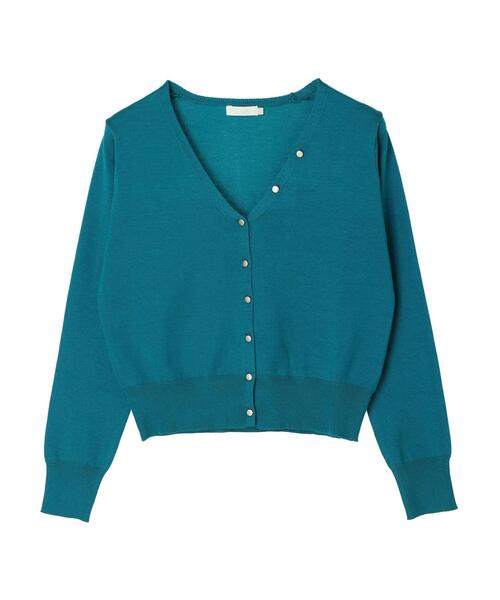 earth music&ecology(アースミュージックアンドエコロジー)の「ハイゲージ多釦カーディガン(カーディガン/ボレロ・レディース・ブラック/ブラウン/グリーン/アイボリー/ピンク系その他2・S/M)」の5枚目の写真