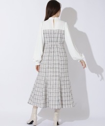willselection ウィルセレクション　ツイードボリューム袖ワンピース ツイードボリューム袖ワンピース | ウィルセレクション