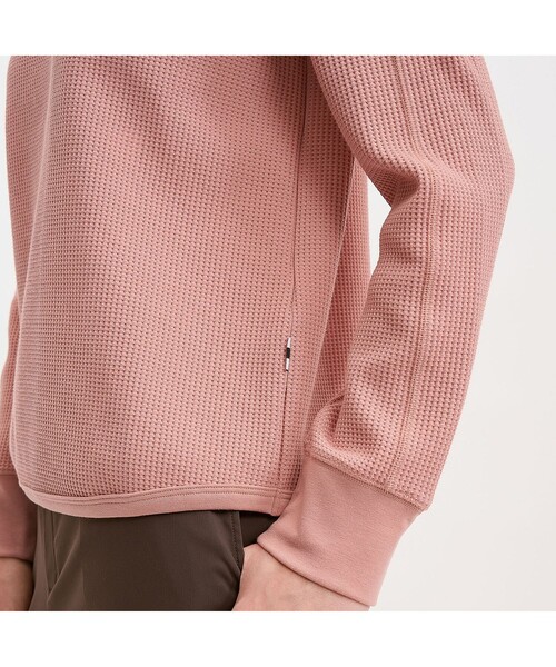 AIGLE（エーグル）の「ロングスリーブワッフルTシャツ（Tシャツ/カットソー・レディース・オフホワイト/ピンク/モスグリーン・S/M/L）」の9枚目の写真