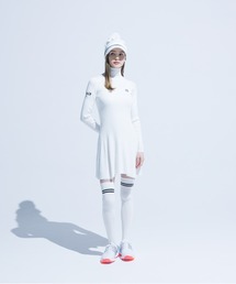 CPG GOLF（シーピージーゴルフ）の「High Neck Flare Knit Dress