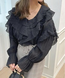 シアーラッフルブラウス【ZOZOTOWN限定アイテム】