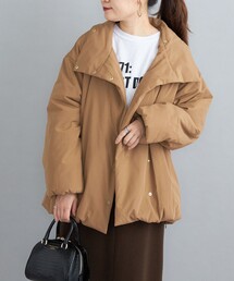 〈撥水加工〉コットンポリ ウェザー 中綿コート◆