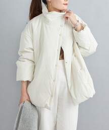 〈撥水加工〉コットンポリ ウェザー 中綿コート◆