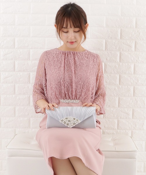 Lace Ladies(レースレディース)の「パールプリーツ 2wayクラッチバッグ(クラッチバッグ・レディース・ブラック/ピンク/シルバー/ベージュ・FREE)」の21枚目の写真