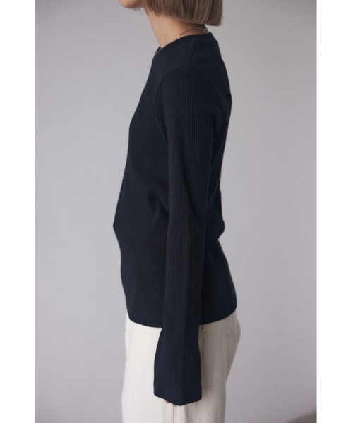 BLACK BY MOUSSY（ブラックバイマウジー）の「organic cotton longsleeve tops(オーガニックコットンロングスリーブトップス)（Tシャツ/カットソー・レディース・ホワイト/ブラック/グリーン・FREE）」の16枚目の写真