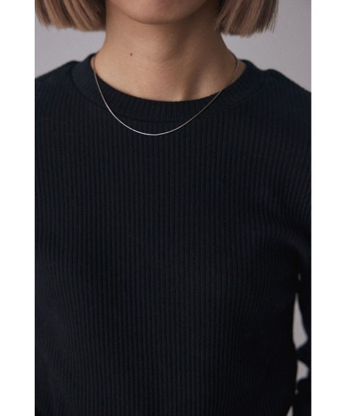 BLACK BY MOUSSY（ブラックバイマウジー）の「organic cotton longsleeve tops(オーガニックコットンロングスリーブトップス)（Tシャツ/カットソー・レディース・ホワイト/ブラック/グリーン・FREE）」の5枚目の写真