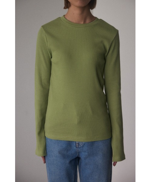 BLACK BY MOUSSY（ブラックバイマウジー）の「organic cotton longsleeve tops(オーガニックコットンロングスリーブトップス)（Tシャツ/カットソー・レディース・ホワイト/ブラック/グリーン・FREE）」の14枚目の写真