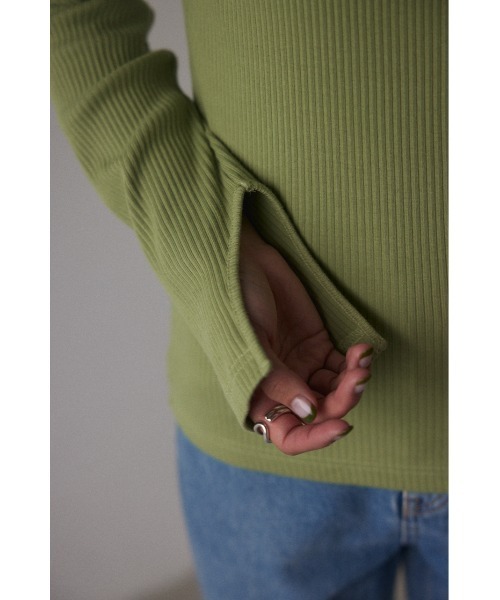 BLACK BY MOUSSY（ブラックバイマウジー）の「organic cotton longsleeve tops(オーガニックコットンロングスリーブトップス)（Tシャツ/カットソー・レディース・ホワイト/ブラック/グリーン・FREE）」の17枚目の写真