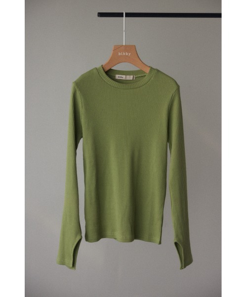 BLACK BY MOUSSY（ブラックバイマウジー）の「organic cotton longsleeve tops(オーガニックコットンロングスリーブトップス)（Tシャツ/カットソー・レディース・ホワイト/ブラック/グリーン・FREE）」の20枚目の写真