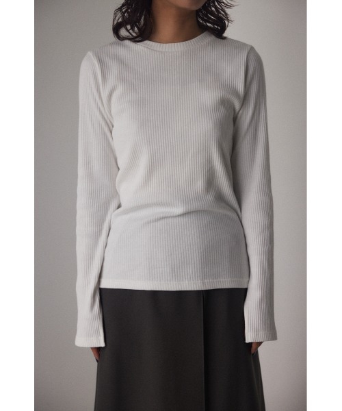 BLACK BY MOUSSY（ブラックバイマウジー）の「organic cotton longsleeve tops(オーガニックコットンロングスリーブトップス)（Tシャツ/カットソー・レディース・ホワイト/ブラック/グリーン・FREE）」の9枚目の写真