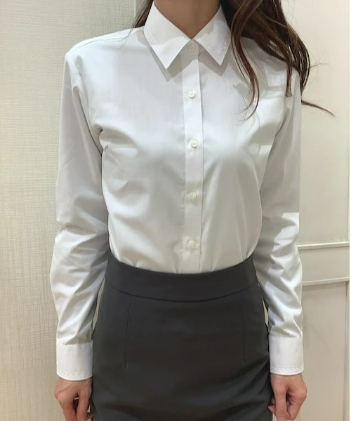 TOKYO SHIRTS（トウキョウシャツ）の「透け防止 形態安定ノーアイロン レギュラー 長袖ビジネスワイシャツ（ビジネスシャツ・レディース・ホワイト・S/M/L/LL/XL）」の12枚目の写真