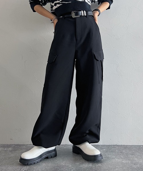 PAGEBOY（ページボーイ）の「ウインターカーゴパンツ（カーゴパンツ・レディース・ベージュ/カーキ/ブラック・FREE）」の2枚目の写真