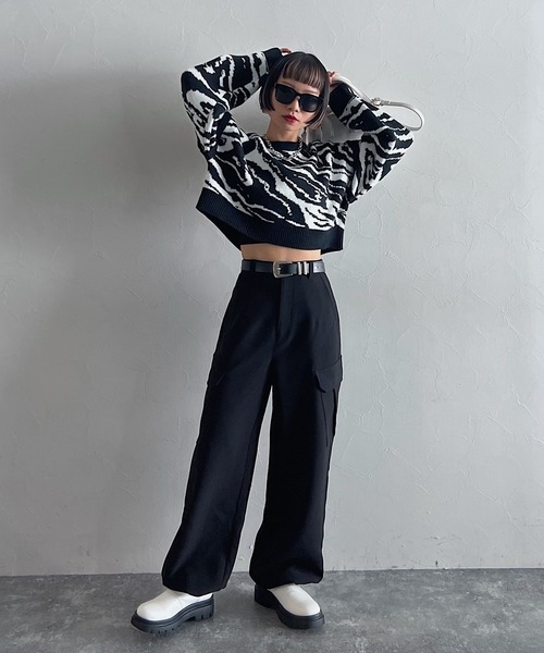 PAGEBOY（ページボーイ）の「ウインターカーゴパンツ（カーゴパンツ・レディース・ベージュ/カーキ/ブラック・FREE）」の4枚目の写真