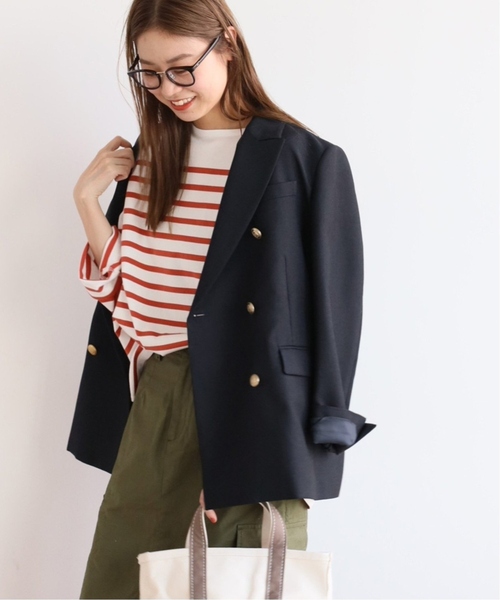 JOURNAL STANDARD relume T/Wギャバネイビーブレザー JOURNAL STANDARD relume T/Wギャバネイビーブレザー