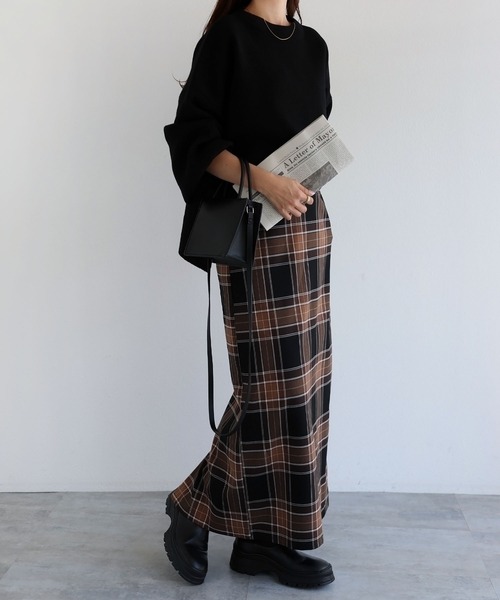 andme（アンドミー）の「チェック柄タイトスカート（スカート）」 - WEAR
