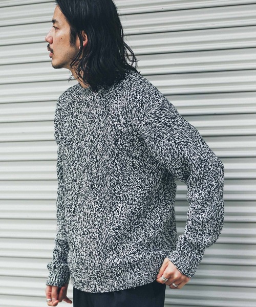 URBAN RESEARCH Sonny Label（アーバンリサーチサニーレーベル）の「『洗濯可』『毛玉防止』クロスパターンニットプルオーバー（ニット/セーター・メンズ・イエロー/ブラウン/ブラック系その他・MEDIUM/LARGE）」の12枚目の写真