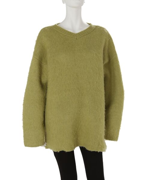 EMODA（エモダ）の「ルーズダウニーニット（ニット/セーター・レディース・ブラウン/ピンク/ブルー/ライム・FREE）」の16枚目の写真