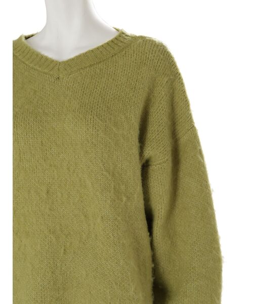 EMODA（エモダ）の「ルーズダウニーニット（ニット/セーター・レディース・ブラウン/ピンク/ブルー/ライム・FREE）」の21枚目の写真