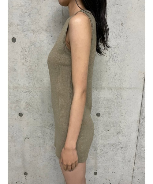 ENVYM（アンビー）の「ニットレイヤードＯＰ（ワンピース・レディース・ボルドー/ベージュ/ブラック・FREE）」の18枚目の写真