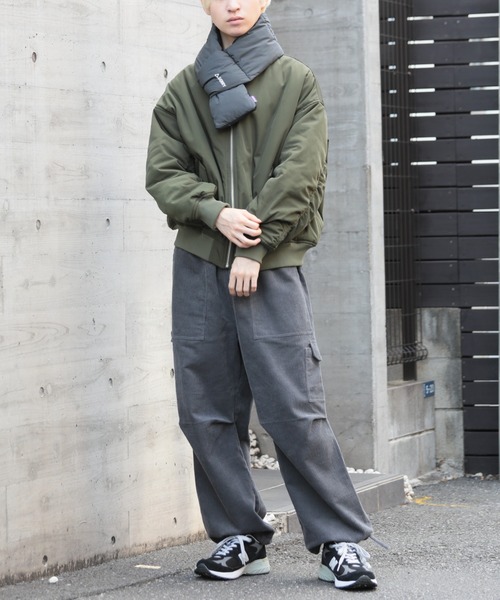 GERRY(ジェリー)の「【GERRY】REPREVE中綿差し込みマフラー M1069 YMY(マフラー・メンズ・ベージュ/カーキ/ブラック/カーキ系2/グレー/ベージュ系2・FREE)」の16枚目の写真
