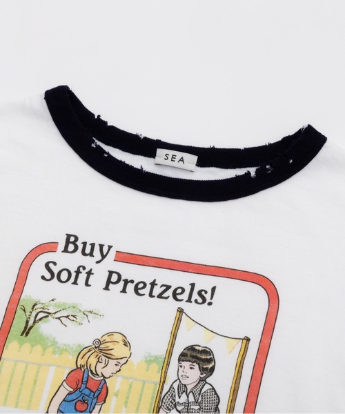 SEA シー　ヴィンテージT SALE] SEA VINTAGE COTTON L/S TEE