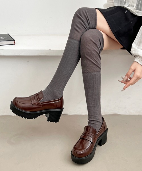 Shoes in Closet(シューズインクローゼット)の「軽量厚底 タンクソール ヒールアップ ローファー 1895(ローファー・レディース・ブラック/ブラック系その他/アイボリー/ダークブラウン/ブラウン系その他・S/M/L/LL/3L/XS)」の5枚目の写真