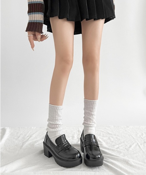 Shoes in Closet(シューズインクローゼット)の「軽量厚底 タンクソール ヒールアップ ローファー 1895(ローファー・レディース・ブラック/ブラック系その他/アイボリー/ダークブラウン/ブラウン系その他・S/M/L/LL/3L/XS)」の8枚目の写真