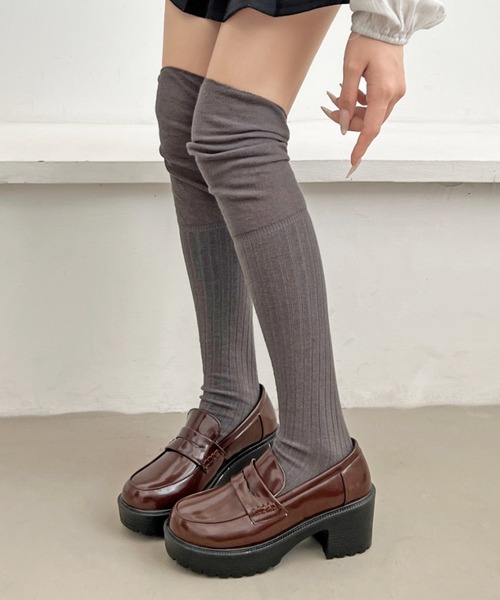 Shoes in Closet(シューズインクローゼット)の「軽量厚底 タンクソール ヒールアップ ローファー 1895(ローファー・レディース・ブラック/ブラック系その他/アイボリー/ダークブラウン/ブラウン系その他・S/M/L/LL/3L/XS)」の14枚目の写真