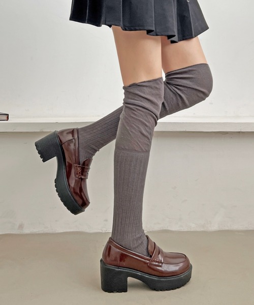 Shoes in Closet(シューズインクローゼット)の「軽量厚底 タンクソール ヒールアップ ローファー 1895(ローファー・レディース・ブラック/ブラック系その他/アイボリー/ダークブラウン/ブラウン系その他・S/M/L/LL/3L/XS)」の13枚目の写真