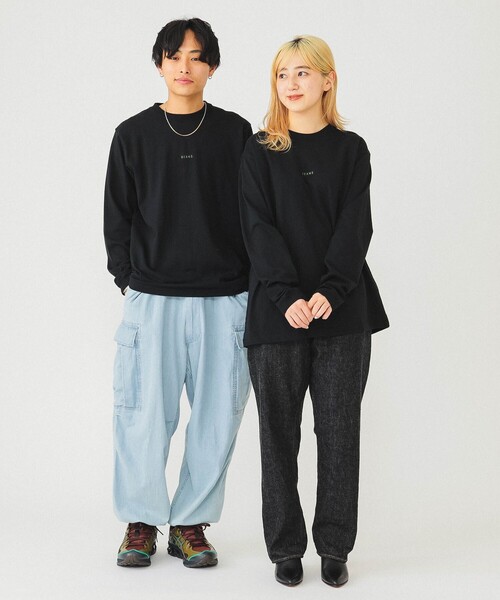 BEAMS（ビームス）の「BEAMS / ミニロゴ ロングスリーブ Tシャツ 23SS（Tシャツ/カットソー・メンズ・ホワイト/グリーン系その他4/ブラック・S/L/M/XL/XX-LARGE）」の5枚目の写真
