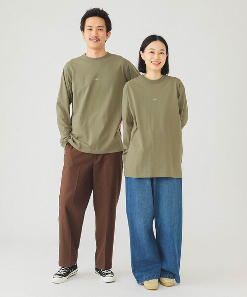 BEAMS（ビームス）の「BEAMS / ミニロゴ ロングスリーブ Tシャツ 23SS（Tシャツ/カットソー・メンズ・ホワイト/グリーン系その他4/ブラック・S/L/M/XL/XX-LARGE）」の6枚目の写真