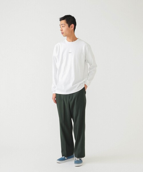 BEAMS（ビームス）の「BEAMS / ミニロゴ ロングスリーブ Tシャツ 23SS（Tシャツ/カットソー・メンズ・ホワイト/グリーン系その他4/ブラック・S/L/M/XL/XX-LARGE）」の11枚目の写真
