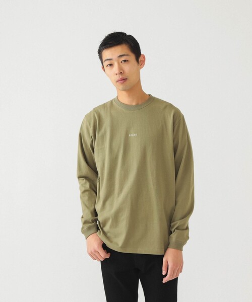 BEAMS（ビームス）の「BEAMS / ミニロゴ ロングスリーブ Tシャツ 23SS（Tシャツ/カットソー・メンズ・ホワイト/グリーン系その他4/ブラック・S/L/M/XL/XX-LARGE）」の16枚目の写真