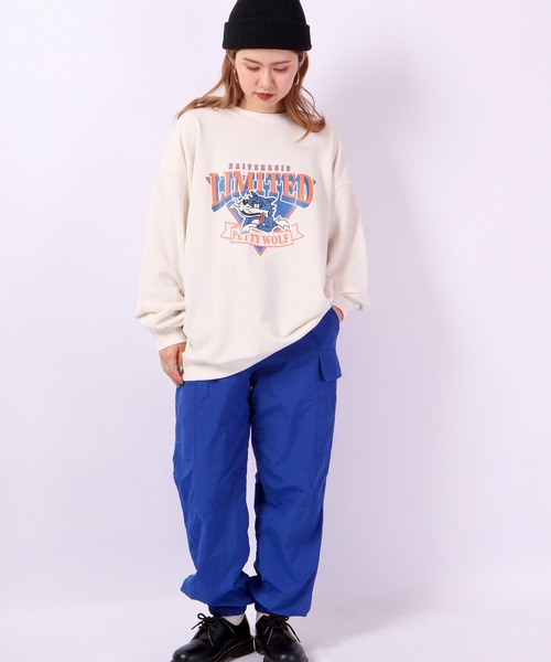 Ree&Mee（リーアンドミー）の「Ree＆Mee シャカパン 裏地トリコット起毛 ワイド スノーパンツ ナイロン ジョガー カーゴ パラシュートパンツ（その他パンツ・レディース・ブラック/ロイヤルブルー/ピンク/オフホワイト/グリーン・M/L）」の20枚目の写真
