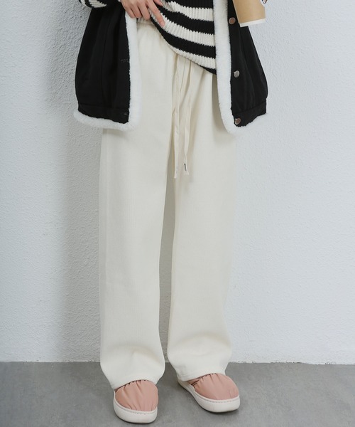 MAISON DE THERESE（メゾン ド テレーズ）の「暖かい裏毛ワイドパンツ（その他パンツ・レディース・ベージュ/アイボリー/ブラック/グレー・S/M/L）」の2枚目の写真