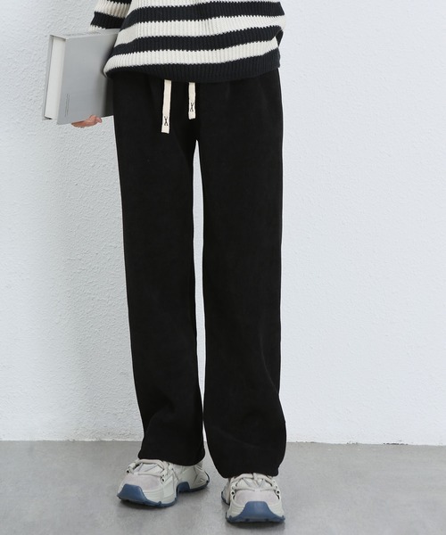 MAISON DE THERESE（メゾン ド テレーズ）の「暖かい裏毛ワイドパンツ（その他パンツ・レディース・ベージュ/アイボリー/ブラック/グレー・S/M/L）」の5枚目の写真