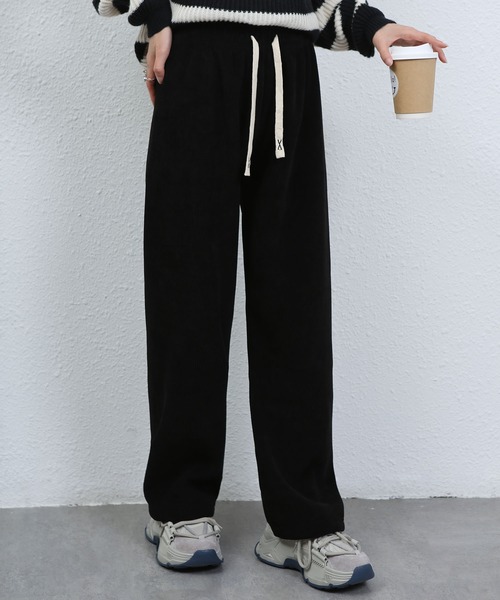 MAISON DE THERESE（メゾン ド テレーズ）の「暖かい裏毛ワイドパンツ（その他パンツ・レディース・ベージュ/アイボリー/ブラック/グレー・S/M/L）」の6枚目の写真